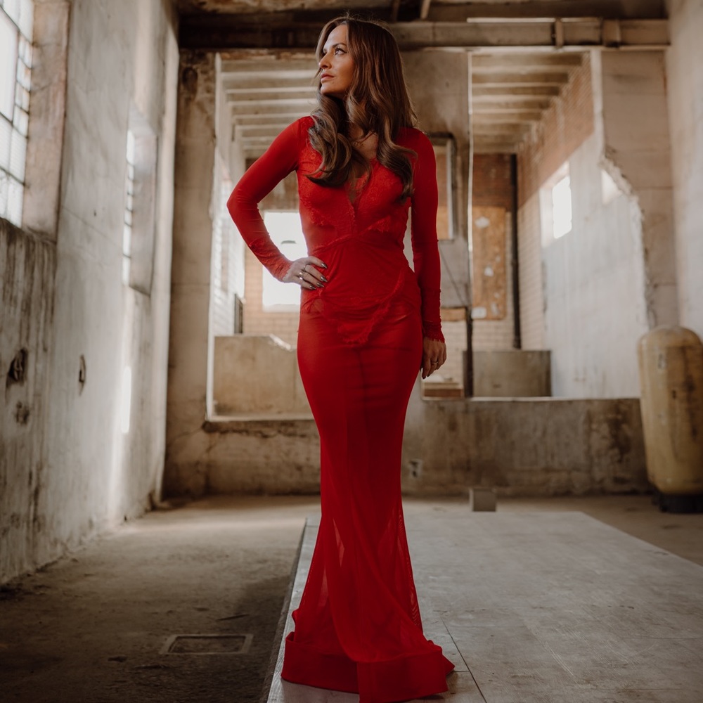 X revolve martin gown red! Worn once